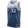 NBA Mænd Trøje Minnesota Timberwolves Karl-Anthony Towns 32 2023-24 Nike City Edition Blå Swingman